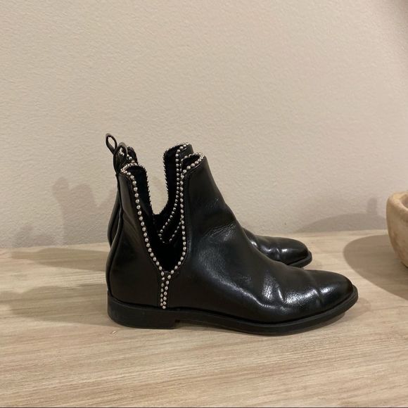 Zara Black Studded Boots - Picture 6 of 7